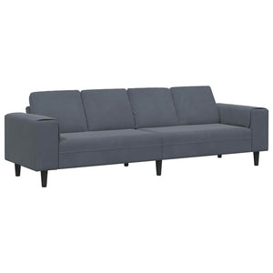 vidaXL Living Room Sofa Dark Grey 250 x 77 x 76 cm