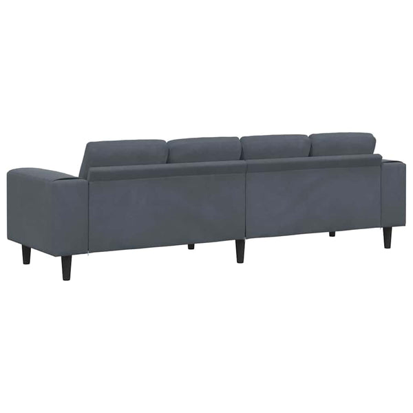 vidaXL Living Room Sofa Dark Grey 250 x 77 x 76 cm