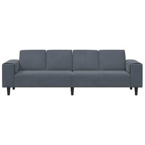 vidaXL Living Room Sofa Dark Grey 250 x 77 x 76 cm