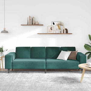 vidaXL Living Room Sofa Dark Green 250 x 77 x 76 cm