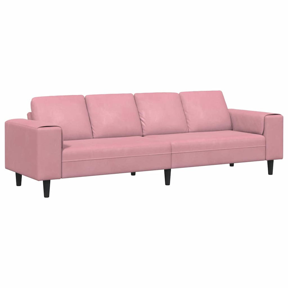 vidaXL Living Room Sofa Pink 250 x 77 x 76 cm