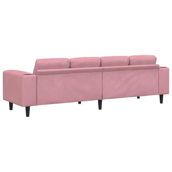 vidaXL Living Room Sofa Pink 250 x 77 x 76 cm