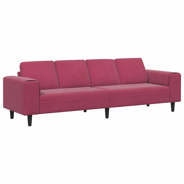 vidaXL Living Room Sofa Wine Red 250 x 77 x 76 cm