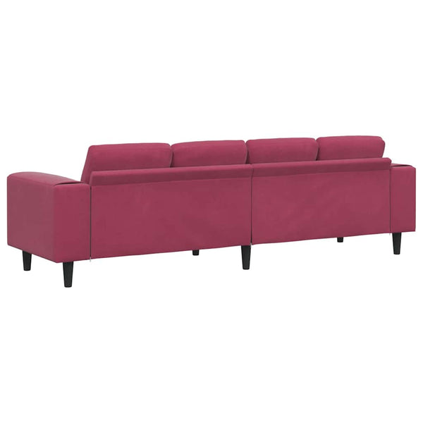 vidaXL Living Room Sofa Wine Red 250 x 77 x 76 cm