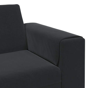 vidaXL Living Room Sofa Black 250 x 77 x 76 cm