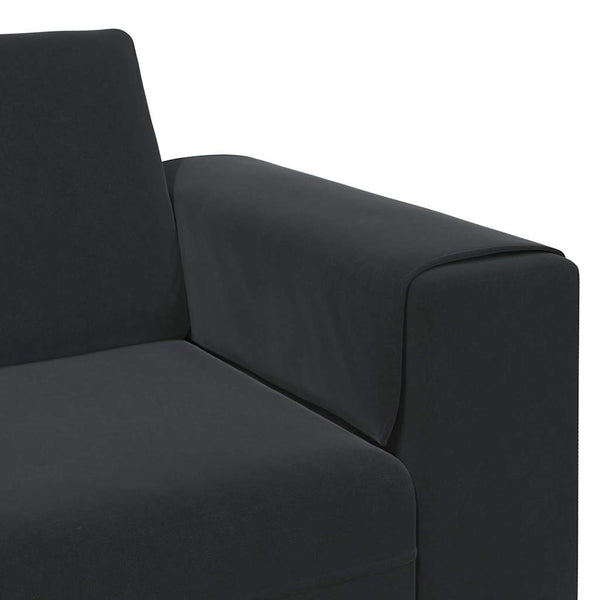 vidaXL Living Room Sofa Black 250 x 77 x 76 cm