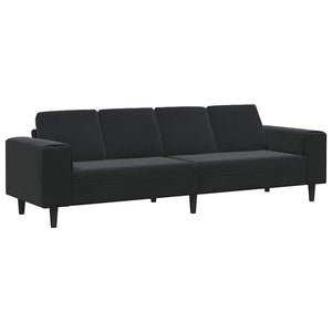 vidaXL Living Room Sofa Black 250 x 77 x 76 cm