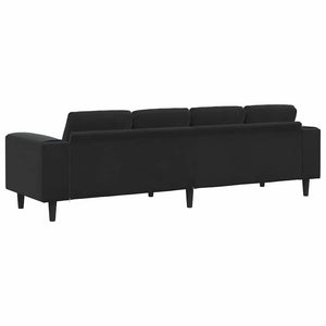 vidaXL Living Room Sofa Black 250 x 77 x 76 cm