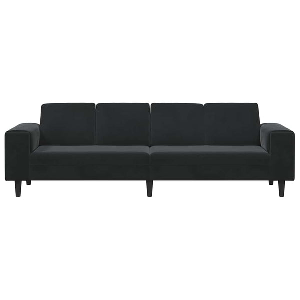 vidaXL Living Room Sofa Black 250 x 77 x 76 cm