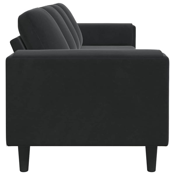 vidaXL Living Room Sofa Black 250 x 77 x 76 cm