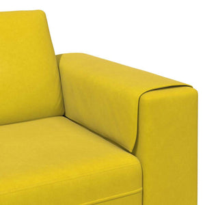 vidaXL Living Room Sofa Yellow 250 x 77 x 76 cm