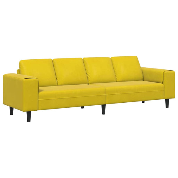 vidaXL Living Room Sofa Yellow 250 x 77 x 76 cm