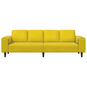 vidaXL Living Room Sofa Yellow 250 x 77 x 76 cm