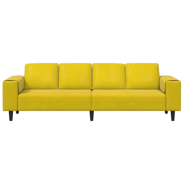vidaXL Living Room Sofa Yellow 250 x 77 x 76 cm