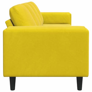 vidaXL Living Room Sofa Yellow 250 x 77 x 76 cm