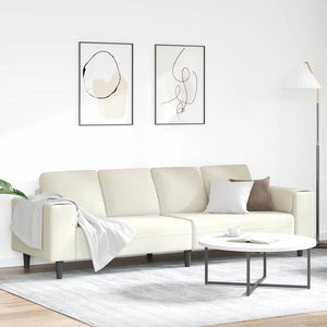 vidaXL Living Room Sofa Cream 250 x 77 x 76 cm