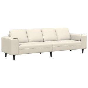 vidaXL Living Room Sofa Cream 250 x 77 x 76 cm