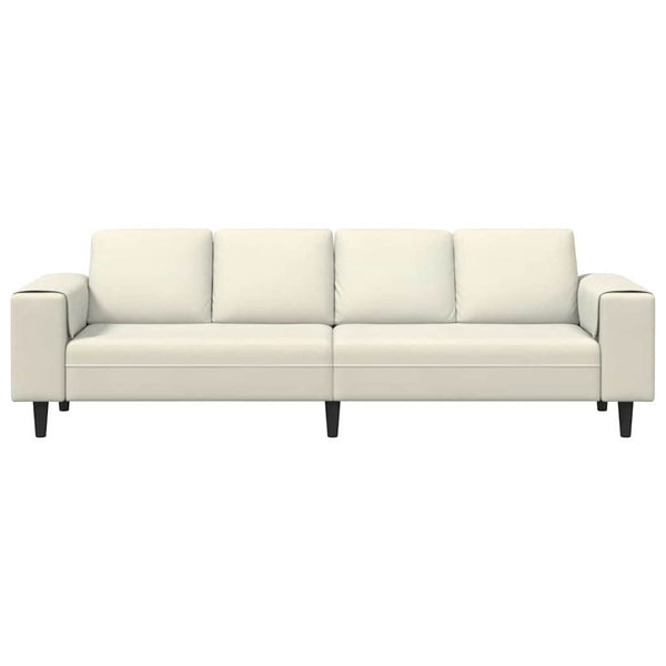 vidaXL Living Room Sofa Cream 250 x 77 x 76 cm