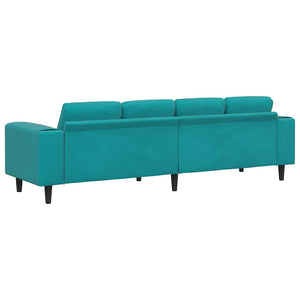 vidaXL Living Room Sofa Turquoise 250 x 188 x 76 cm