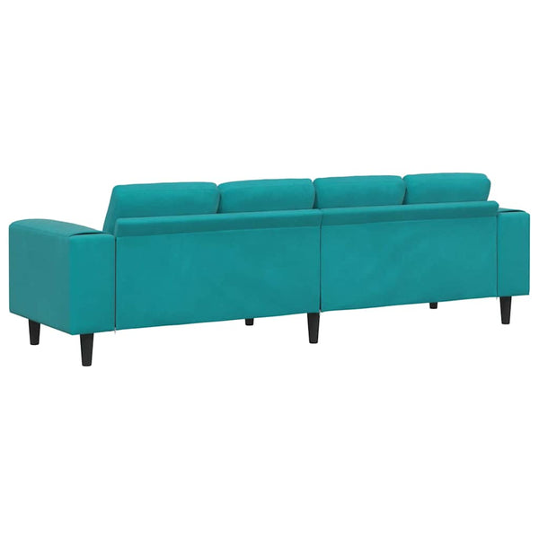 vidaXL Living Room Sofa Turquoise 250 x 188 x 76 cm