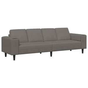 vidaXL Sofa Light Gray 250 x 77 x 76 cm Corduroy