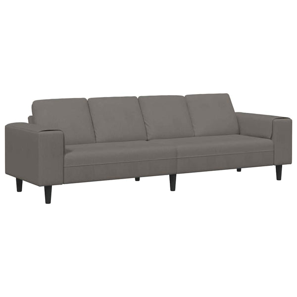 vidaXL Sofa Light Gray 250 x 77 x 76 cm Corduroy