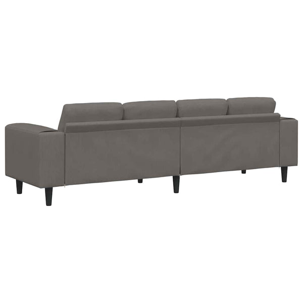 vidaXL Sofa Light Gray 250 x 77 x 76 cm Corduroy