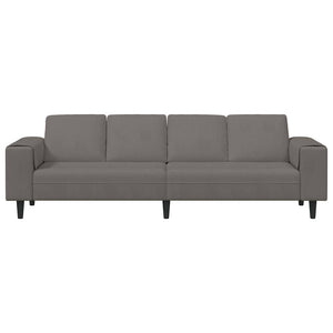 vidaXL Sofa Light Gray 250 x 77 x 76 cm Corduroy
