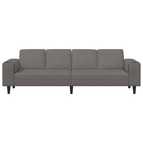 vidaXL Sofa Light Gray 250 x 77 x 76 cm Corduroy