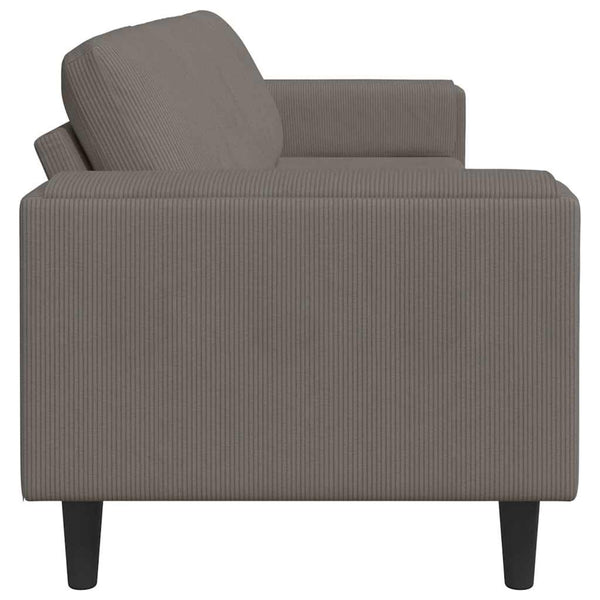 vidaXL Sofa Light Gray 250 x 77 x 76 cm Corduroy