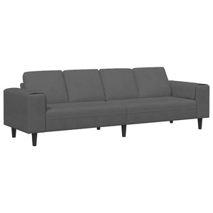 vidaXL Sofa Dark Grey 250 x 77 x 76 cm Corduroy