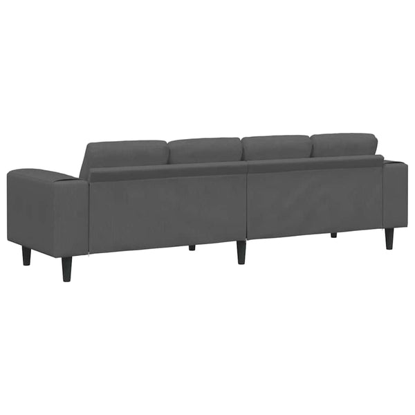 vidaXL Sofa Dark Grey 250 x 77 x 76 cm Corduroy