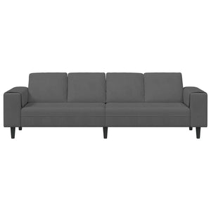 vidaXL Sofa Dark Grey 250 x 77 x 76 cm Corduroy