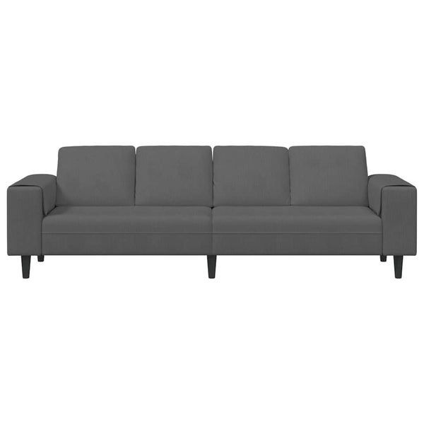 vidaXL Sofa Dark Grey 250 x 77 x 76 cm Corduroy