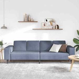 vidaXL Sofa Blue 250 x 77 x 76 cm Corduroy