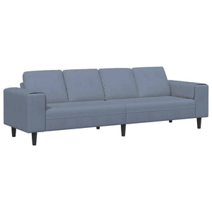 vidaXL Sofa Blue 250 x 77 x 76 cm Corduroy