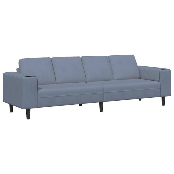 vidaXL Sofa Blue 250 x 77 x 76 cm Corduroy