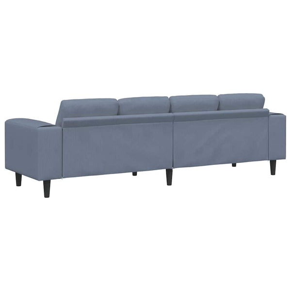 vidaXL Sofa Blue 250 x 77 x 76 cm Corduroy