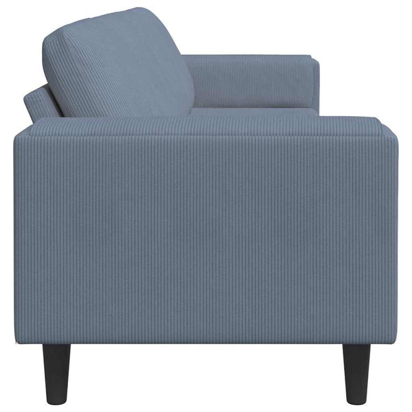 vidaXL Sofa Blue 250 x 77 x 76 cm Corduroy