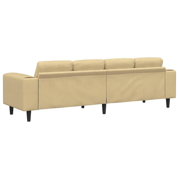 vidaXL Sofa Grey-Green 250 x 77 x 76 cm Corduroy