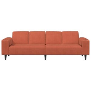 vidaXL Sofa Red-Orange 250 x 77 x 76 cm Corduroy