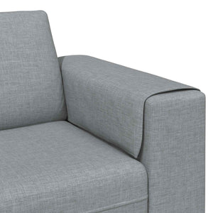 vidaXL Living Room Sofa 3 Piece Light Gray Polyester