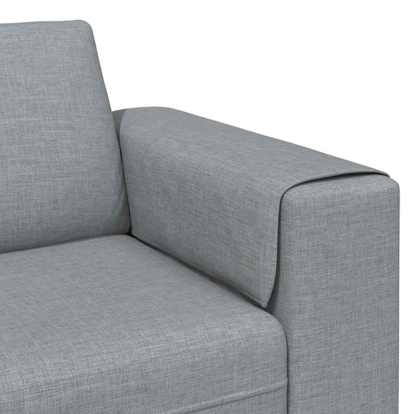 vidaXL Living Room Sofa 3 Piece Light Gray Polyester