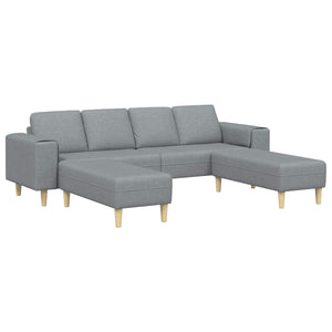 vidaXL Living Room Sofa 3 Piece Light Gray Polyester