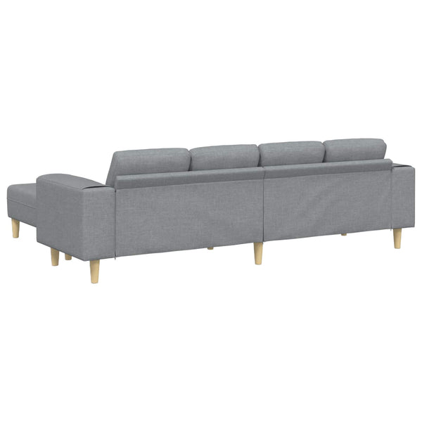 vidaXL Living Room Sofa 3 Piece Light Gray Polyester
