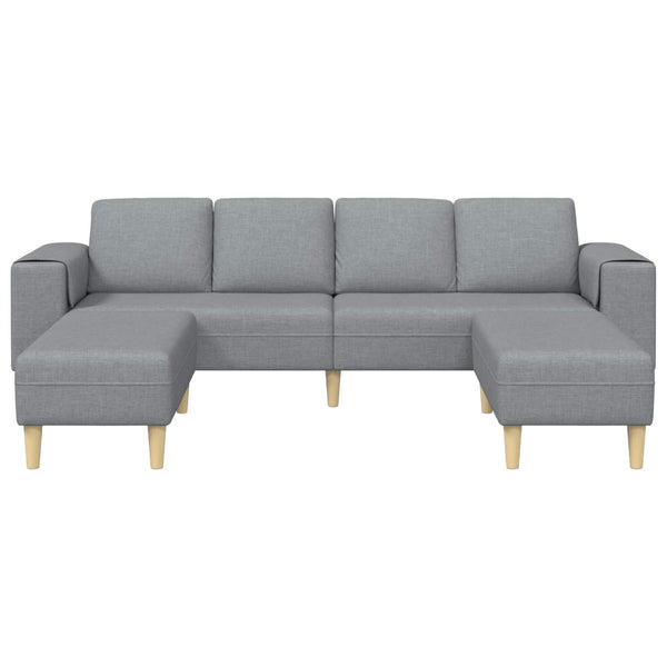 vidaXL Living Room Sofa 3 Piece Light Gray Polyester