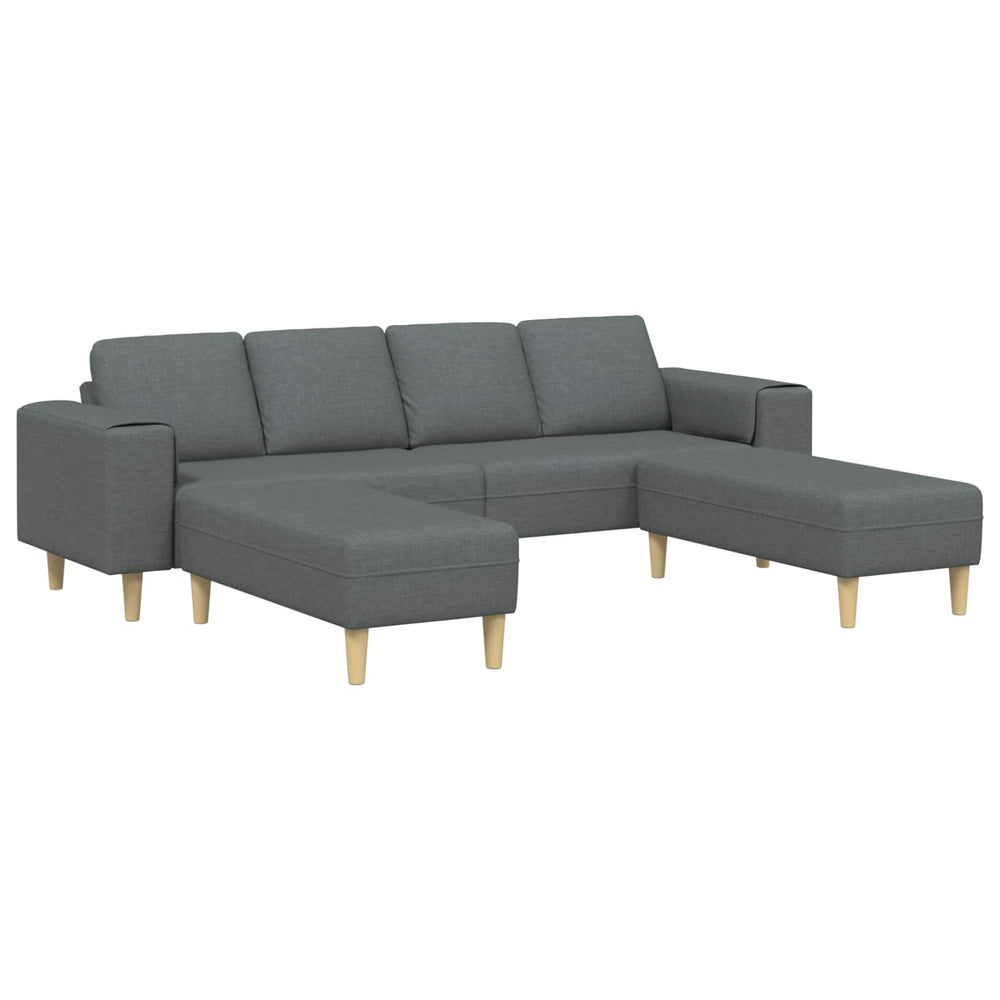 vidaXL Living Room Sofa 3 pcs Dark Grey Polyester