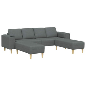 vidaXL Living Room Sofa 3 pcs Dark Grey Polyester