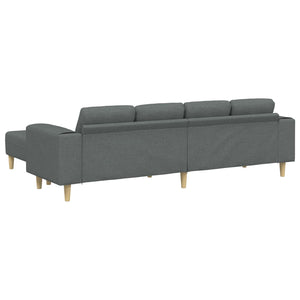 vidaXL Living Room Sofa 3 pcs Dark Grey Polyester