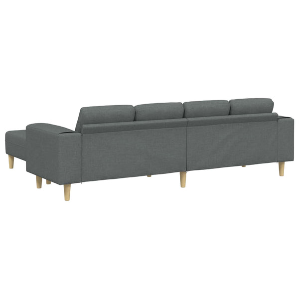 vidaXL Living Room Sofa 3 pcs Dark Grey Polyester